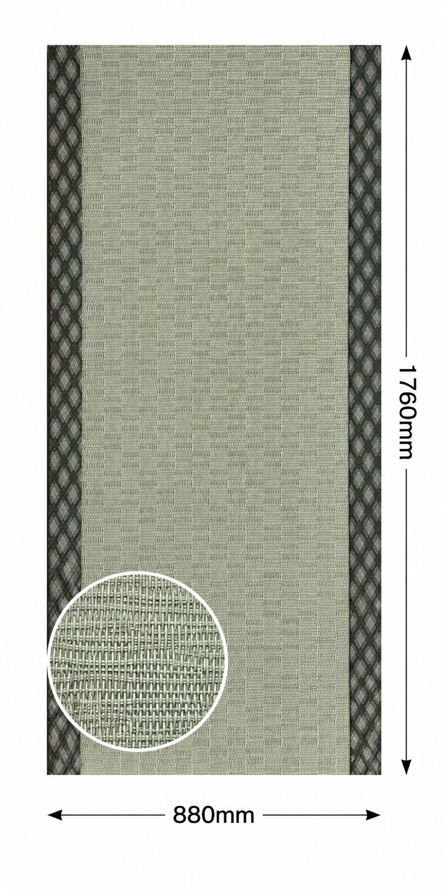 レンタル畳の寸法図（880mm × 1760mm × 30mm）
